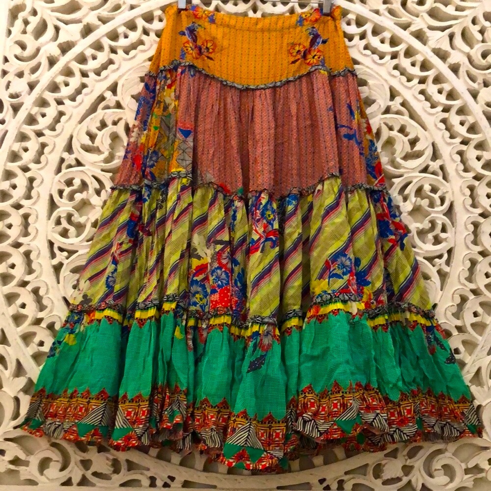 ANTHROPOLOGIE BHANUNI BY JYOTI Ruth Embellished Maxi Skirt 14